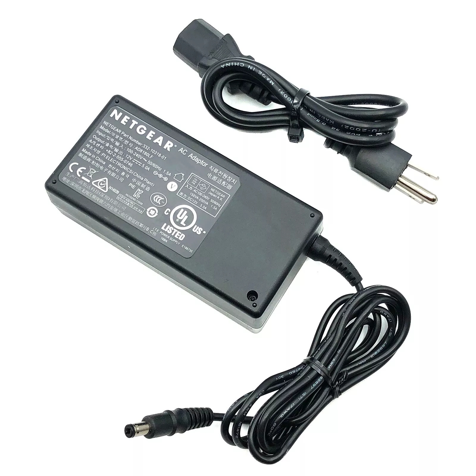 *Brand NEW*Geniune Netgear 12V 5A 60W AC Adapter for WNDR4500 WiFi Router Power Supply